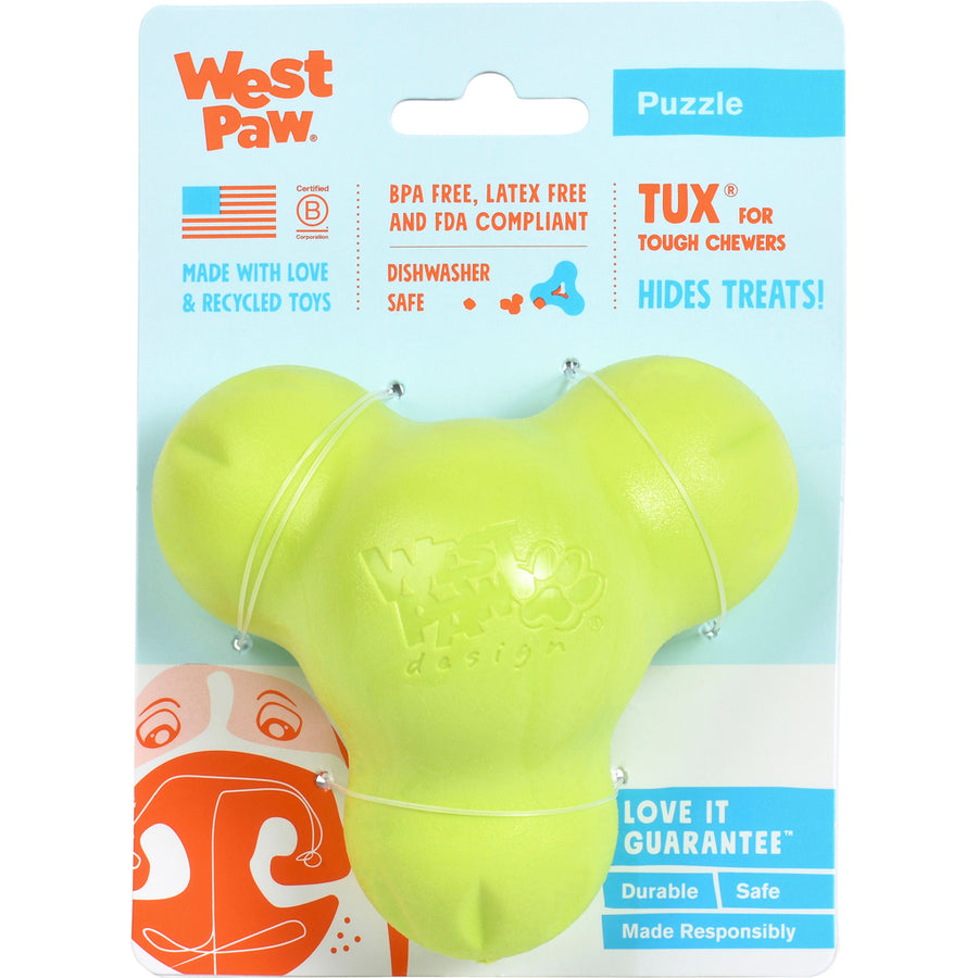 West Paw Zogoflex Toppl Dog Toy, Granny Smith, SM - Rubber