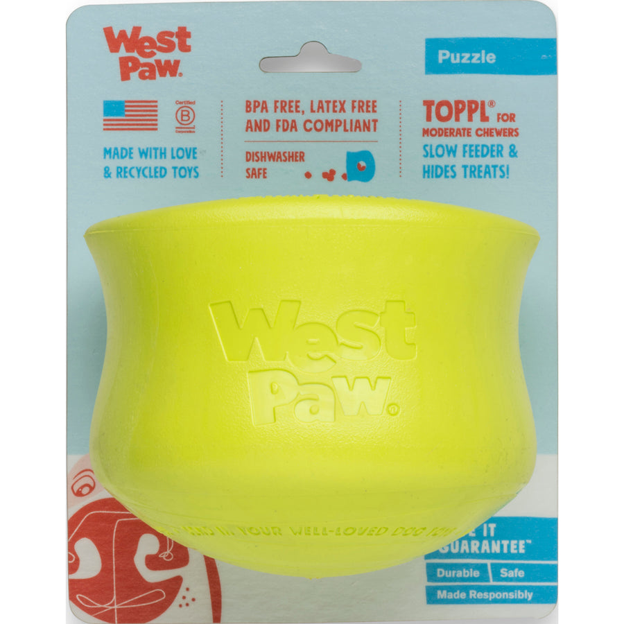 West Paw Zogoflex Toppl Dog Toy, Granny Smith, XL - Rubber