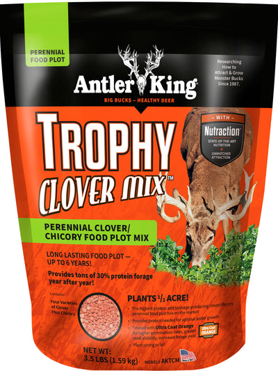 Antler King Trophy Clover Mix, 3.5 lb-.5 Acre - Seed-Fall