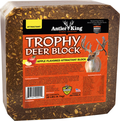Antler King Trophy Deer Block, Apple, 20 lb - Foods- Feeds and Blocks