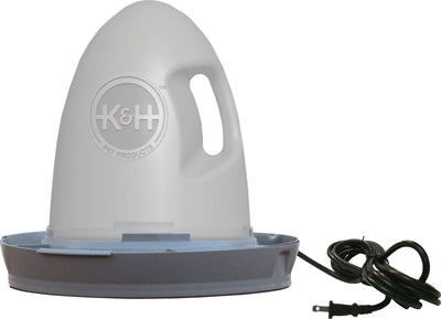 K&h Thermo Poultry Waterer, Gray, 2.5 gal - Heated Waterer
