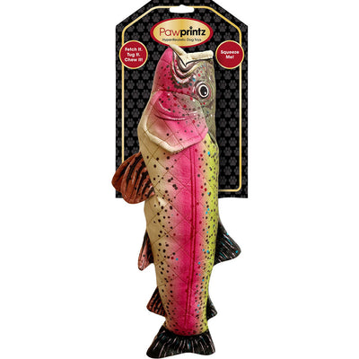 Pawprintz Trout Plush Dog Toy