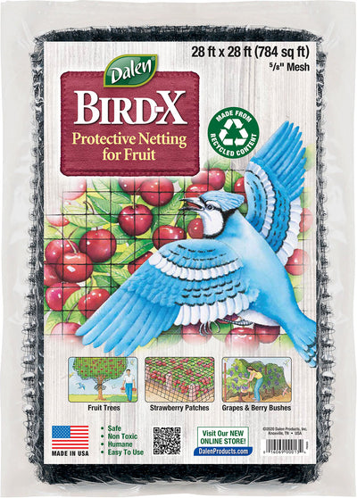 Dalen Bird-x Protective Netting - Fruit & Veg 5/8 Mesh, Black, 28x28 ft - Garden Netting