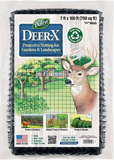 Dalen Deer-x Temporary Protective Fencing 3/4 Mesh, Black, 7x100 ft - Garden Netting