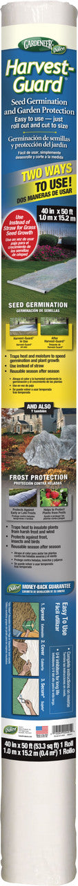 Dalen Harvest-Guard Floating Cover Frost Protection, White, 40x50 ft - Plant Protection