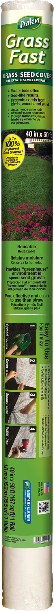 Dalen Grass Fast Seed Germination Blanket, White, 40x50 ft - Plant Protection