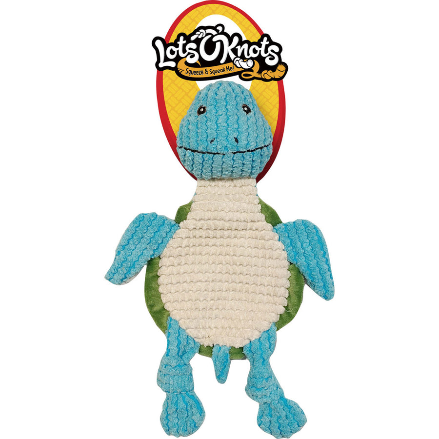 Lots 'o Knots Asst Fish & Turtle Plush Dog Toy
