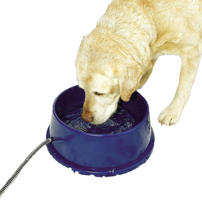 K&h Thermal Bowl Heated Pet Bowl, Blue, 96 oz