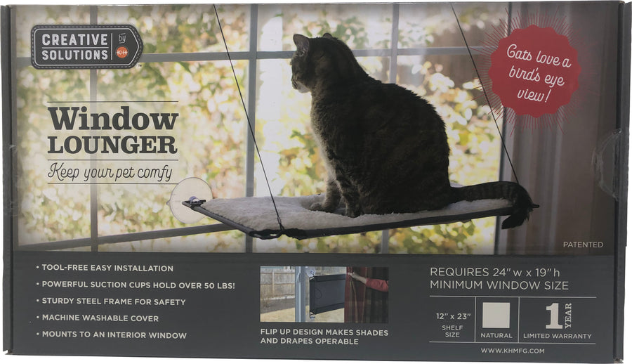 K&h Creative Solutions Window Lounger, Natural, 12x23 in - Beds