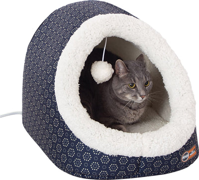 K&h Heated Kitty Hut, Blue, 15x15x12 in