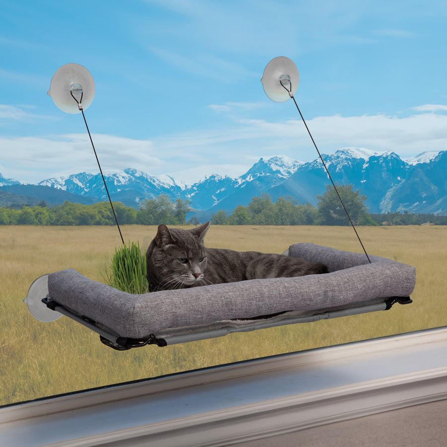 K&h EZ Mount Deluxe Kitty Sill with Grow Station, O/s - Beds