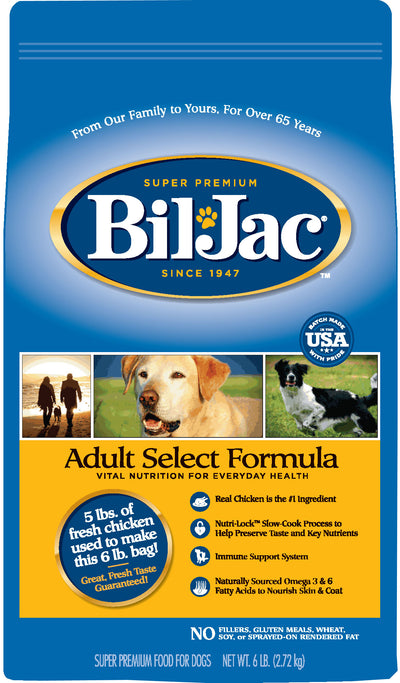 Bil-Jac Select Adult Dog Food, Chicken, 6 lb - Dry