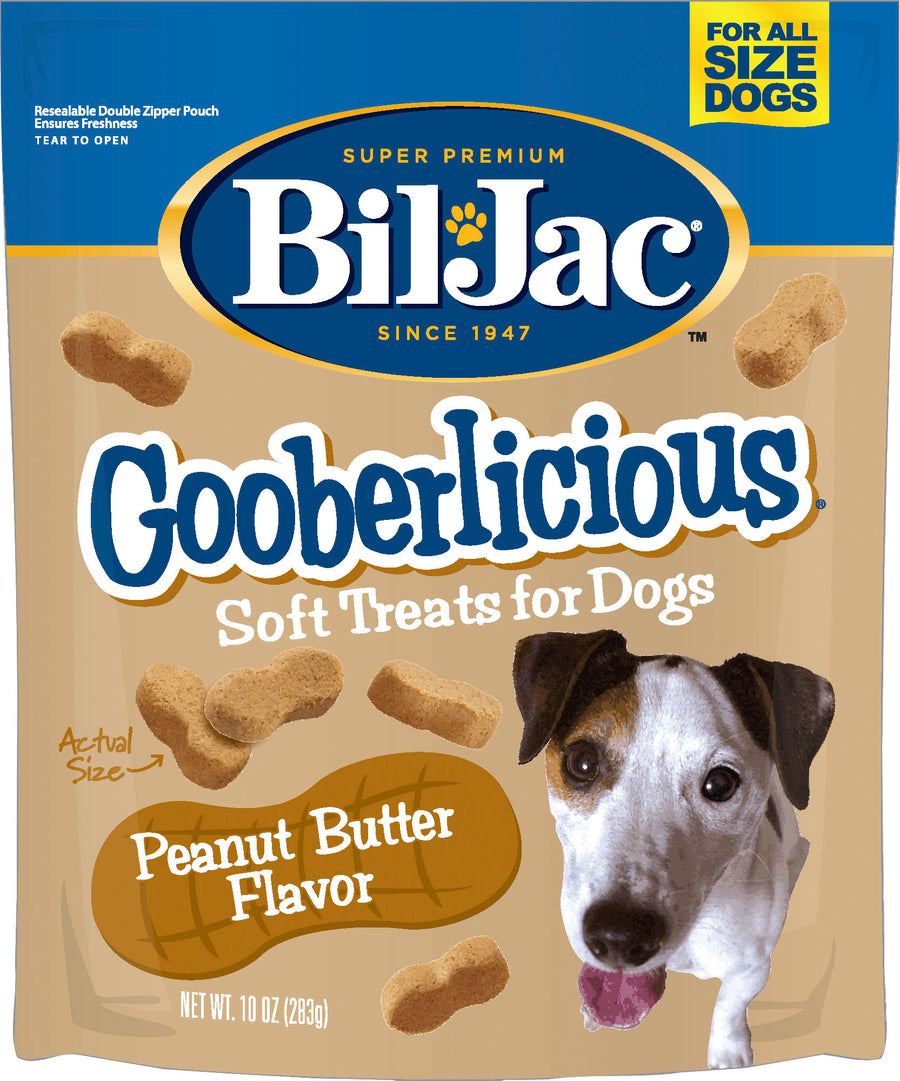 Bil-Jac Gooberlicious Soft Dog Treats, Peanut Butter, 10 oz - Soft Treats