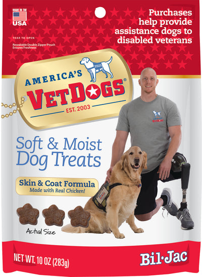 Bil-Jac America's Vet Dogs Soft & Moist Dog Treats, Chicken, 10 oz - Soft Treats