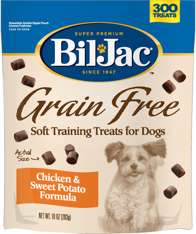 Bil-Jac Grain Free Soft Training Dog Treats, Chicken/Sweet Potato, 10 oz - Soft Treats