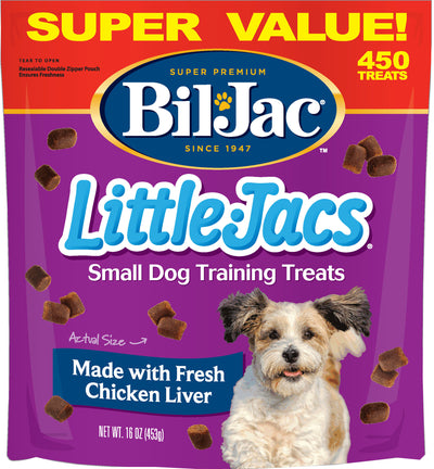 Bil-Jac Little Jacs Soft Training Dog Treats, Chicken Liver, 16 oz - Soft Treats