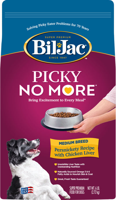 Bil-Jac Picky No More Medium Breed Dog Food, Chicken, 6 lb - Dry