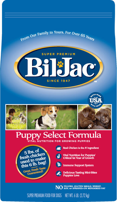 Bil-Jac Select Puppy Dog Food, Chicken, 6 lb - Dry