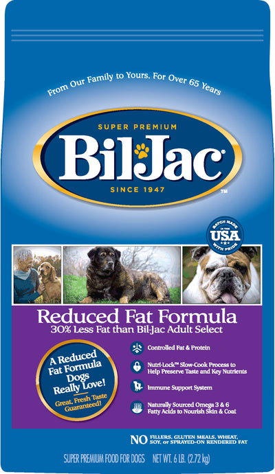 Bil-Jac Reduced Fat Dog Food, Chicken, 6 lb - Dry