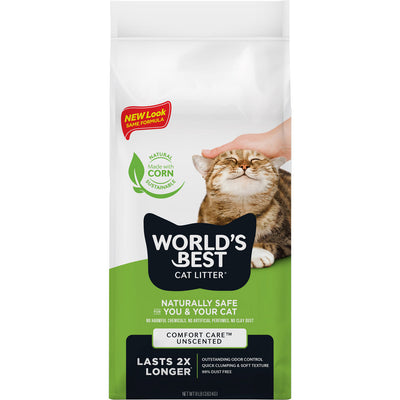 World's Best Cat Litter Comfort Care Formula, Unscented, 8 lb - Clumping