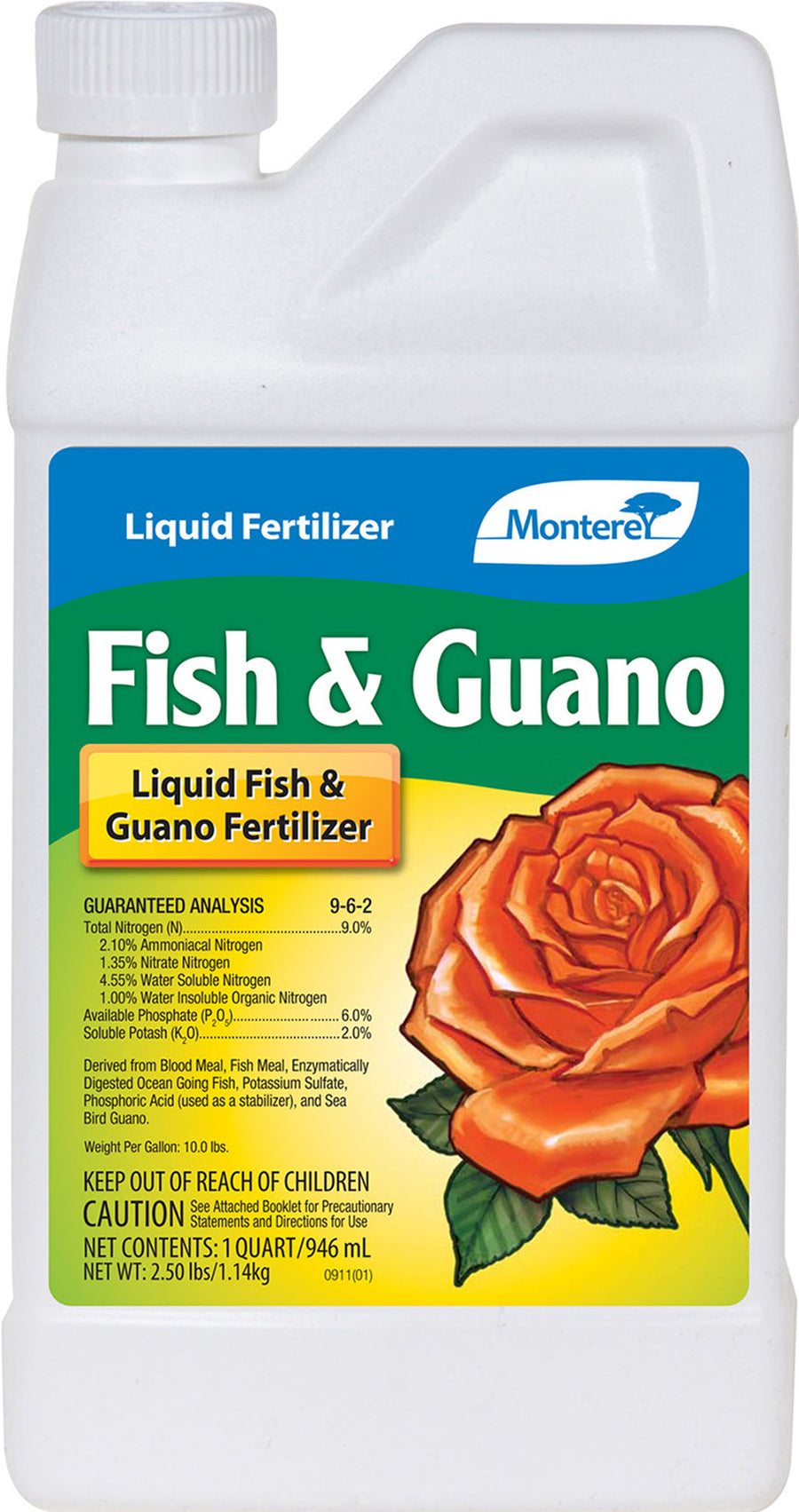 Monterey Fish & Guano Liquid Fertilizer, 1 qt - Fertilizing