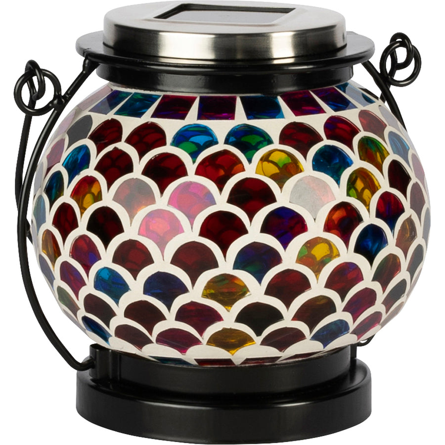 Moonrays Solar Mosaic Glass Jar, 5.31 in - Decorative Accessories