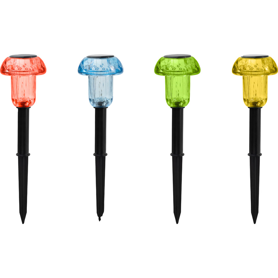 Moonrays Solar Colored Mushroom Pathway Light, 5.31 in - Decorative Accessories