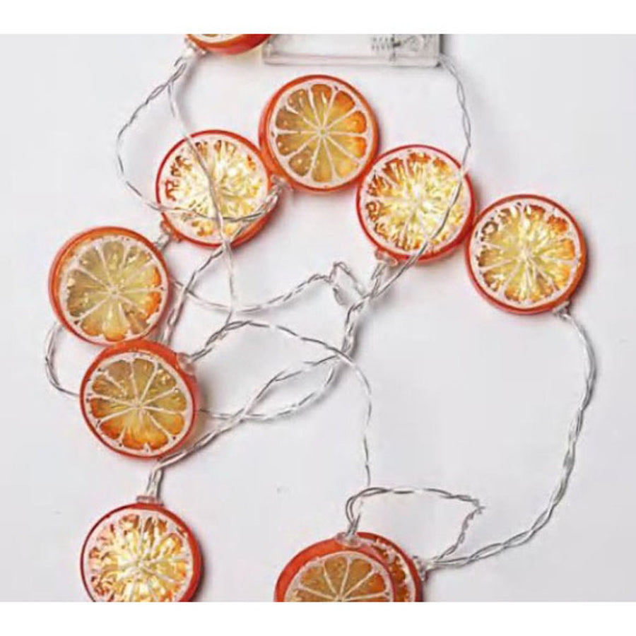 Moonrays Solar Orange Slice String Light, 7.7 ft - Decorative Accessories