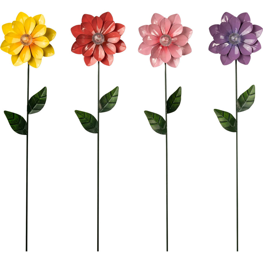 Moonrays Solar Flower Stick Light W/Acrylic Ball, 19.29 in - Decorative Accessories