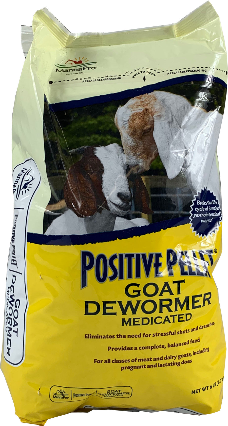 Manna Pro Positive Pellet Medicated Goat Dewormer, 6 lb - Feed Pellets & Granules