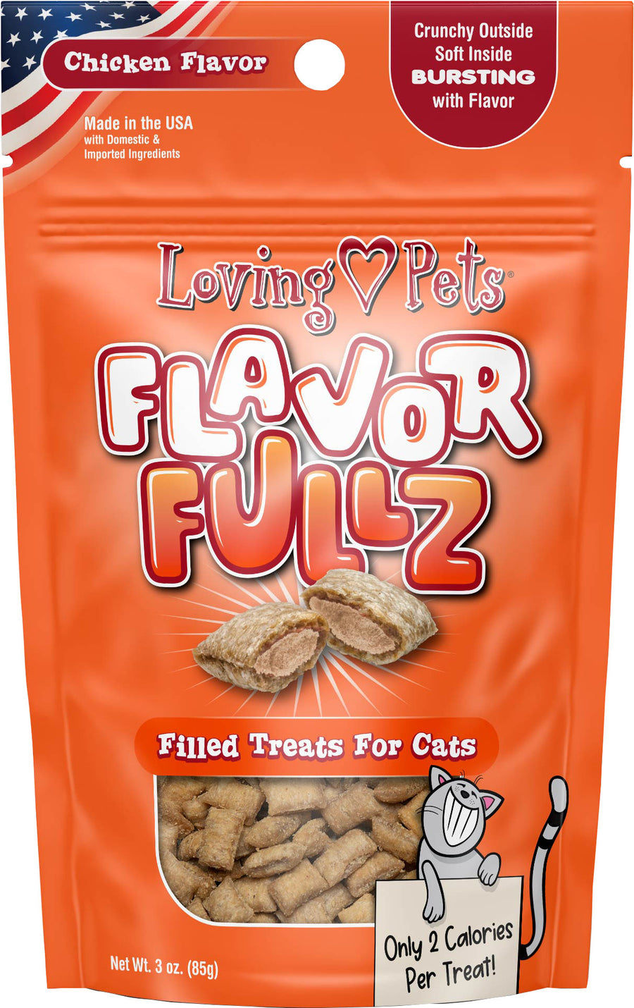 Loving Pets Flavorfullz Cat Treats, Chicken, 3 oz - Edibles