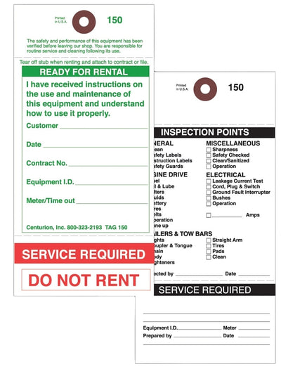 Centurion TAG150PT1 Rental Item Tag