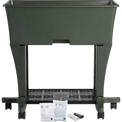 Earthbox Elevated Garden Kit with 7-7-7 Fertilizer, Green, 32x29.5x19 in - Flower Boxes