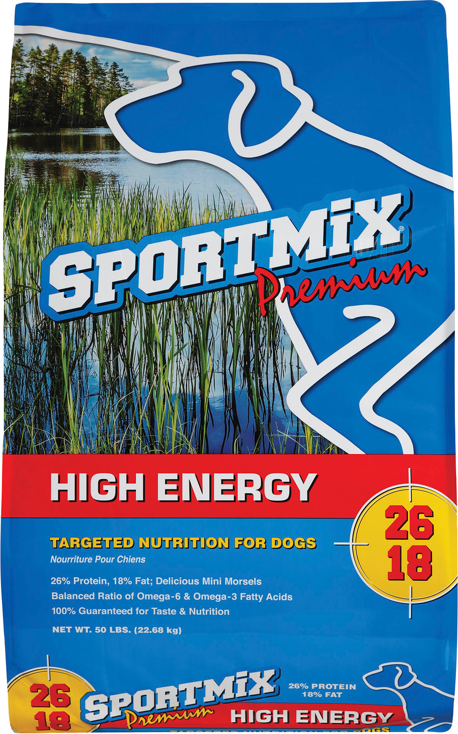 Sportmix Adult Hi-Energy Mini Chunk Dog Food, Chicken, 50 lb - Dry
