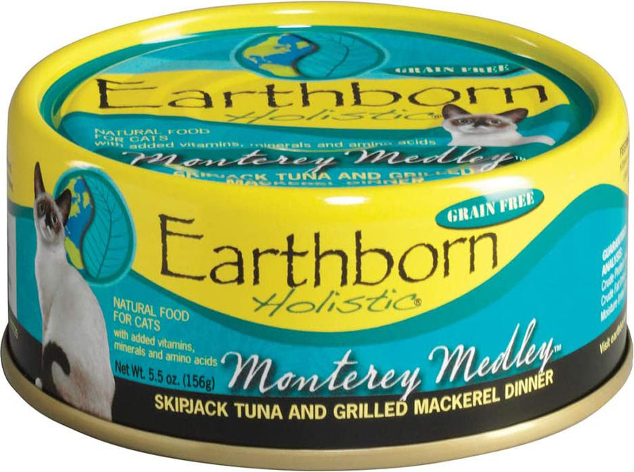Earthborn Holistic Monterey Medley Grain Free Cat Food, Tuna/Mackerel, 5.5 oz - Canned