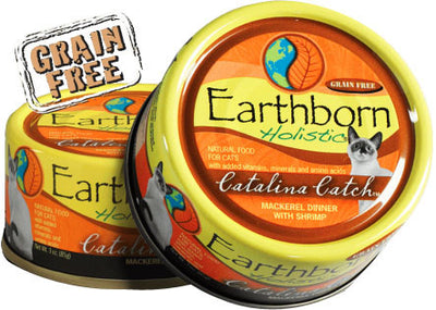 Earthborn Holistic Catalina Catch Grain Free Cat Food, Mackerel/Shrimp, 5.5 oz - Canned