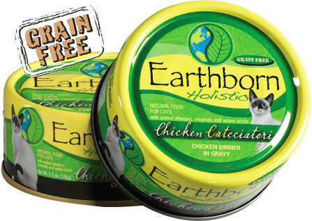 Earthborn Holistic Chicken Catcciatori Grain Free Cat Food, Chicken/Gravy, 5.5 oz - Canned