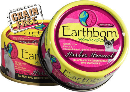Earthborn Holistic Harbor Harvest Grain Free Cat Food, Salmon/Whitefish, 5.5 oz - Canned