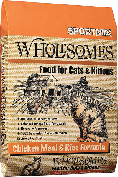 Wholesomes Cat Food, Chicken/Rice, 15 lb - Dry
