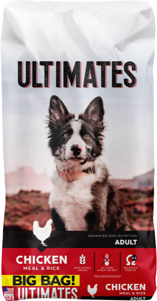 Ultimates Advanced Nutrition Adult Dog Food, Chicken/Rice, 40 lb - Dry