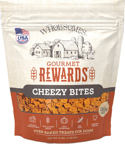 Wholesomes Rewards Gourmet Biscuits, Cheddar Cheese, 3 lb - Edible Bones & Biscuits