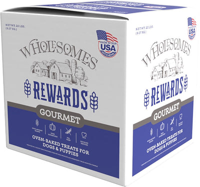 Wholesomes Rewards Gourmet Biscuits, Cheddar Cheese, 20 lb - Edible Bones & Biscuits