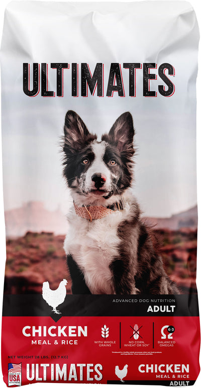 Ultimates Advanced Nutrition Adult Dog Food, Chicken/Rice, 28 lb - Dry