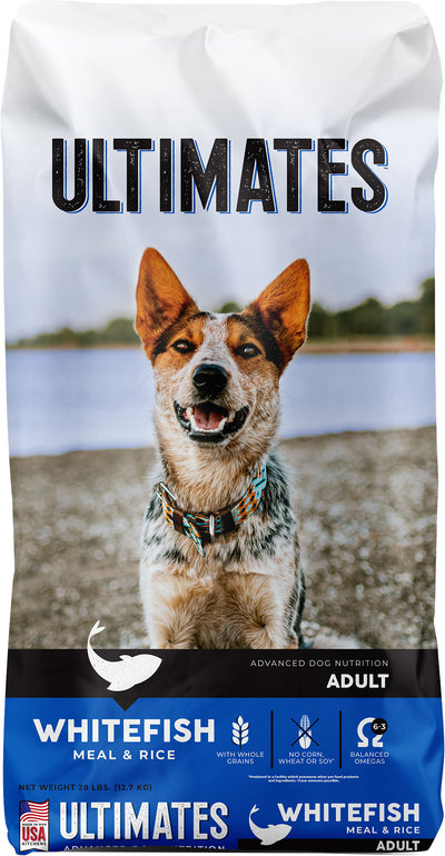 Ultimates Advanced Nutrition Dog Food, Fish/Rice, 28 lb - Dry