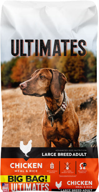 Ultimates Large Breed Adult Dog Food, Chicken/Rice, 40 lb - Dry