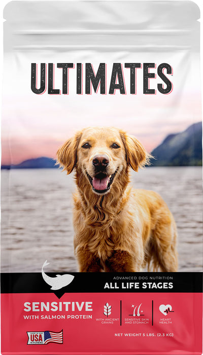 Ultimates Sensitive Skin & Stomach Dog Food, Salmon, 5 lb - Dry