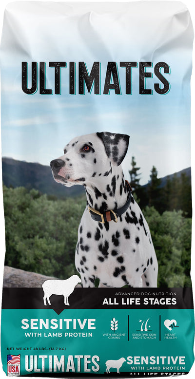 Ultimates Sensitive Skin & Stomach Dog Food, Lamb, 28 lb - Dry