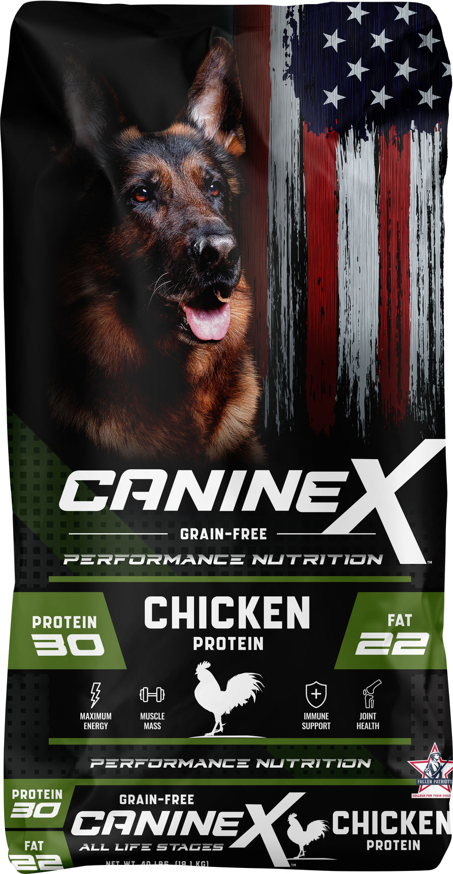Caninex Canine x Grain Free Dog Food, Chicken, 40 lb - Dry
