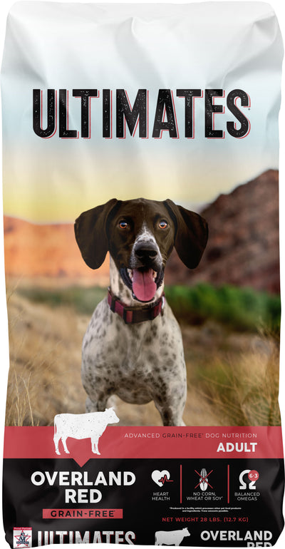 Ultimates Overland Red Grain Free Dog Food, Beef, 28 lb - Dry