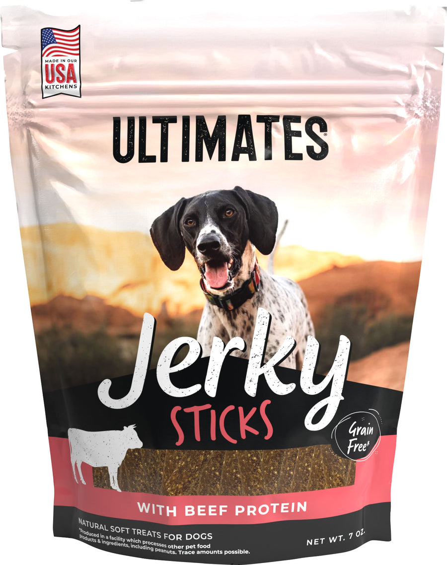 Ultimates Jerky Sticks, Beef, 7 oz - Soft Treats